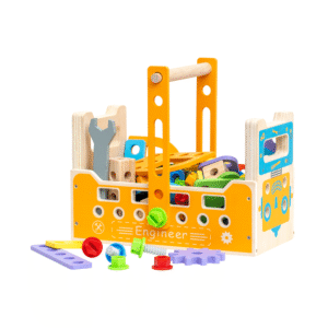 Дървен образователен комплект с инструменти – Montessori STEM играчка за деца